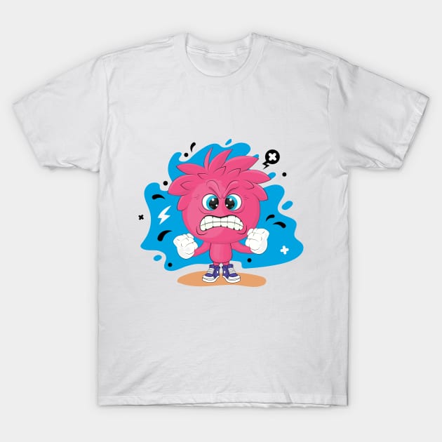 Angry Cartoon Boy. T-Shirt by AndreKENO